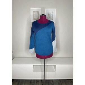 Smartwool Sweater Women's Small Shadow Pine Colorblock Pullover Baselayer